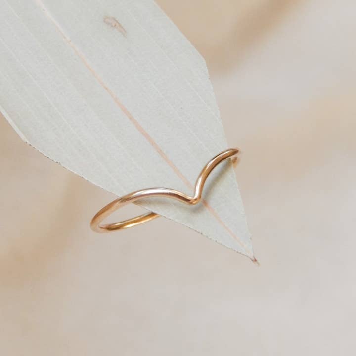 Waterproof Chevron Stacking Ring