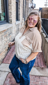 Feeling A Little Lace Top - Toffee