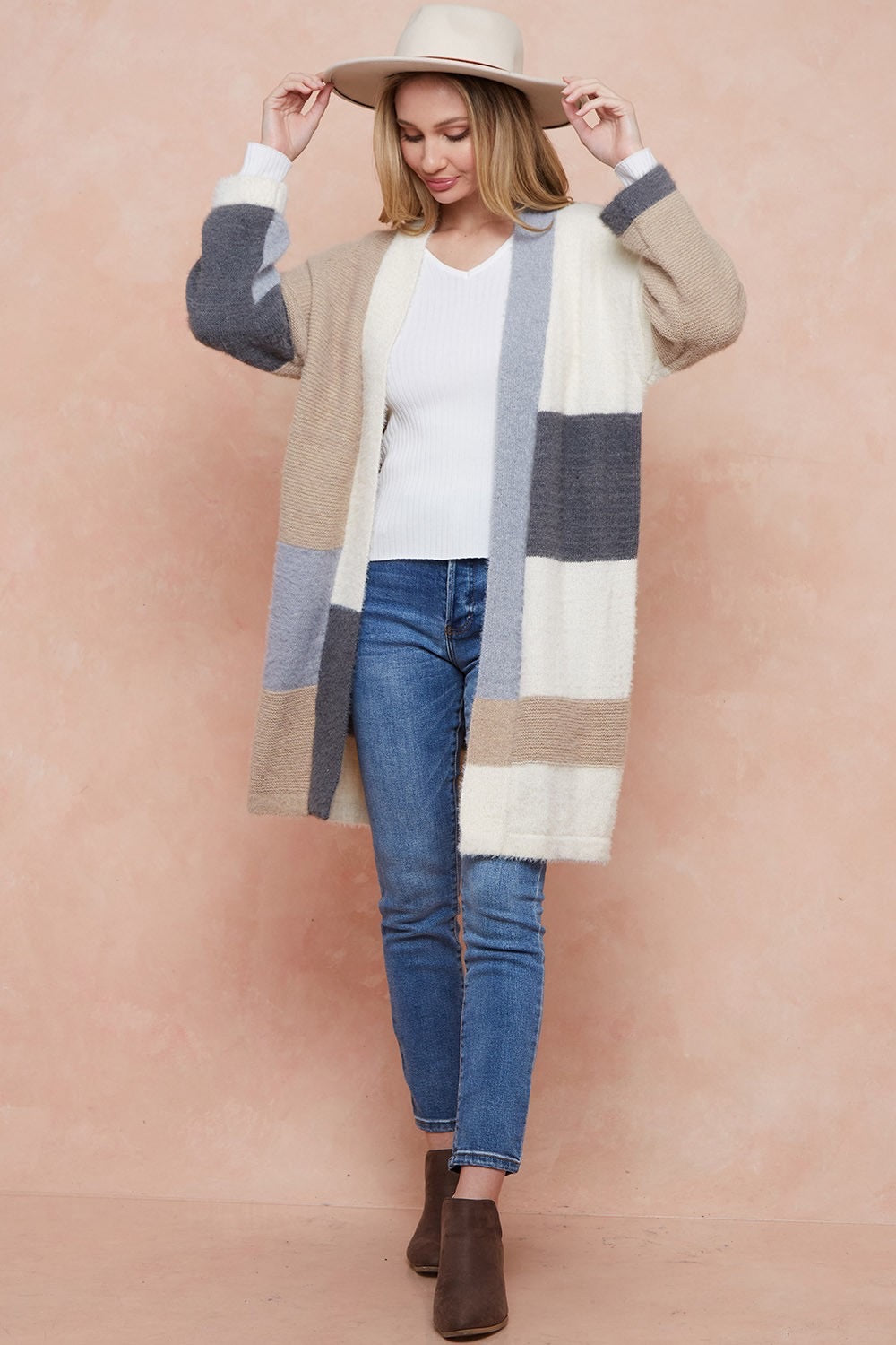 Classy, Cozy, Colorblock Cardigan