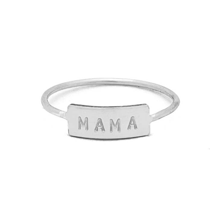 Handmade Mama Bar Ring