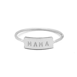 Handmade Mama Bar Ring