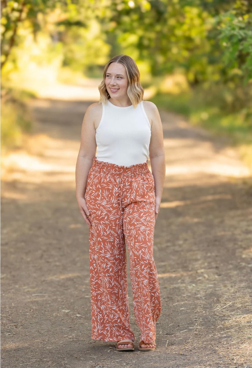 Presley Palazzo Pant - Wild Rust