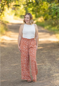 Presley Palazzo Pant - Wild Rust