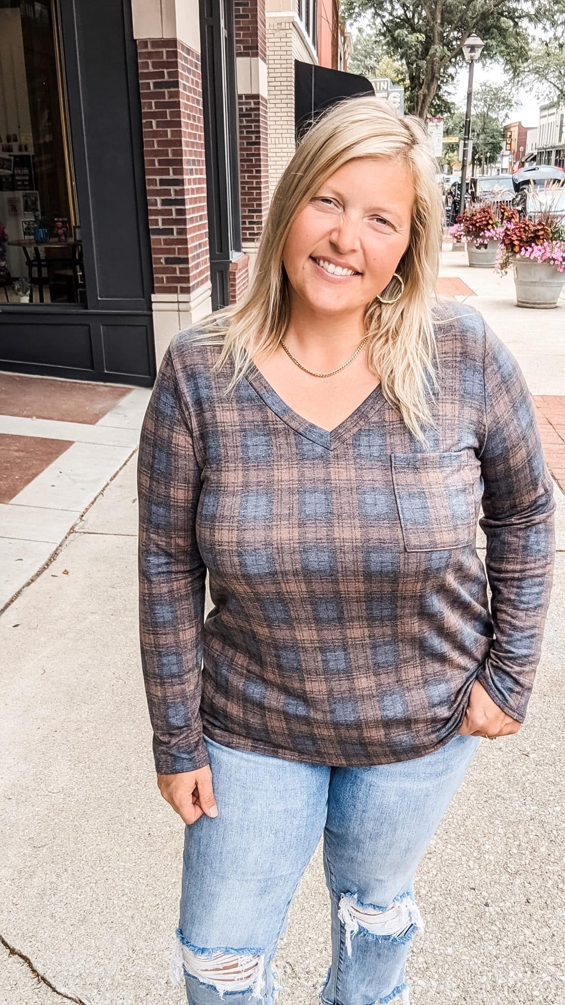 Rustic Plaid Top