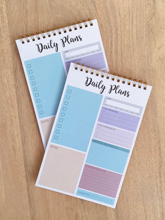 Daily Plans Spiral Notepad