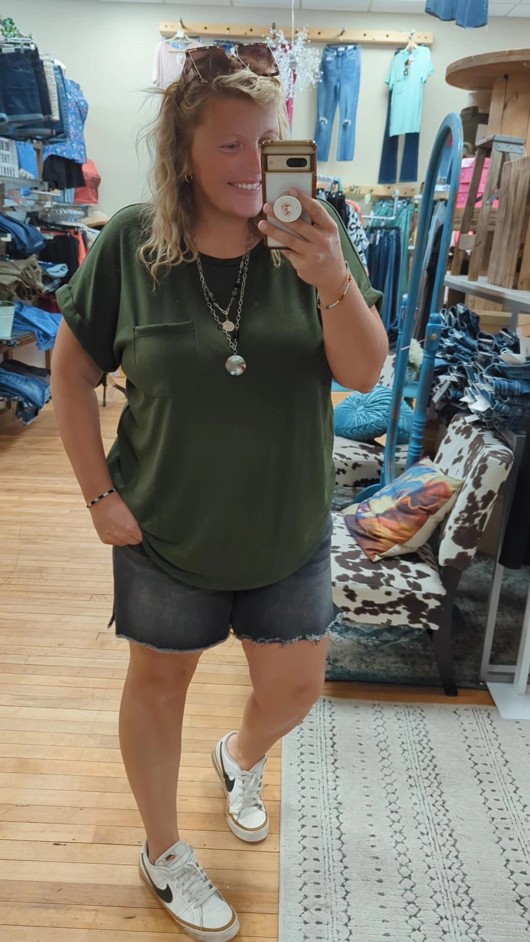 Not So Basic Top - Dark Olive