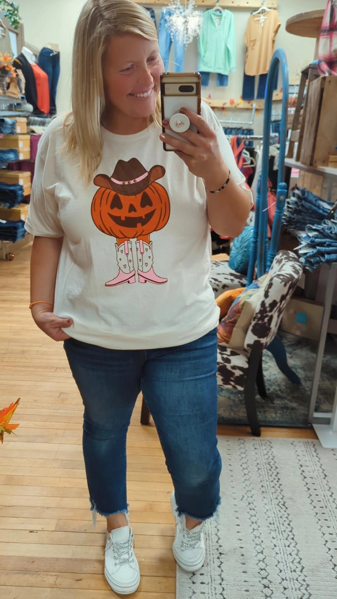 Giddy Up Cowgirl Pumpkin Tee