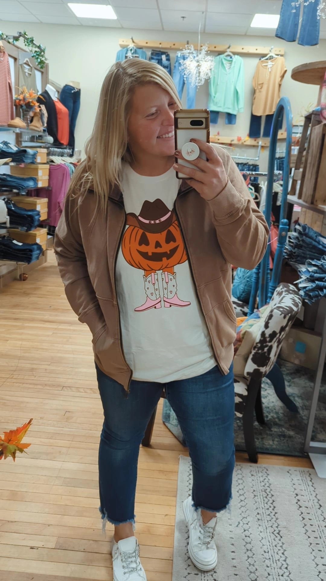 Giddy Up Cowgirl Pumpkin Tee