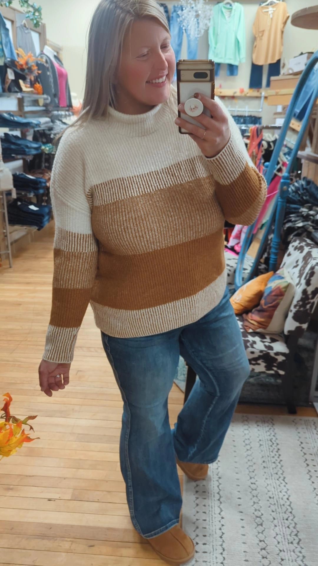 Snuggle Me Up Sweater - Camel