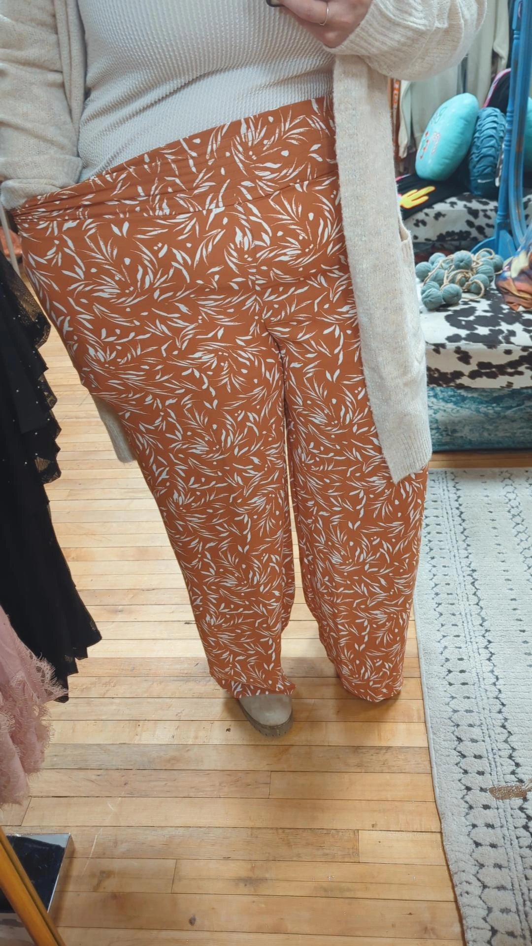 Presley Palazzo Pant - Wild Rust