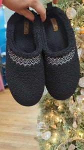 Toasty Tootsies Slipper - Black Sherpa