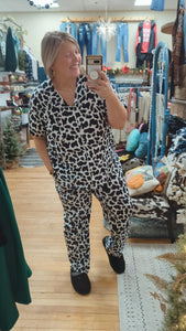 Crazy About Cow Print PJ Set