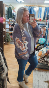 Aztec Sweater Cardigan