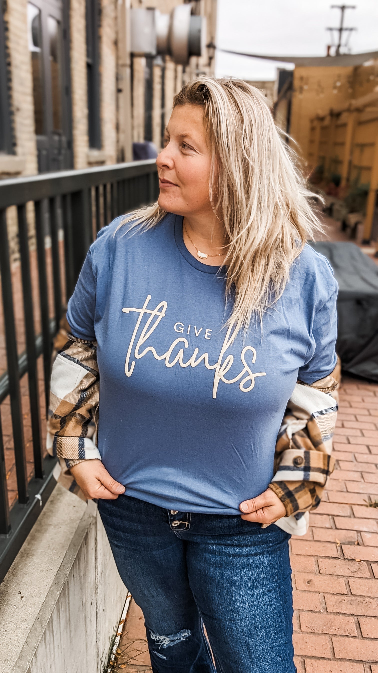 Give Thanks Puff Ink Tee