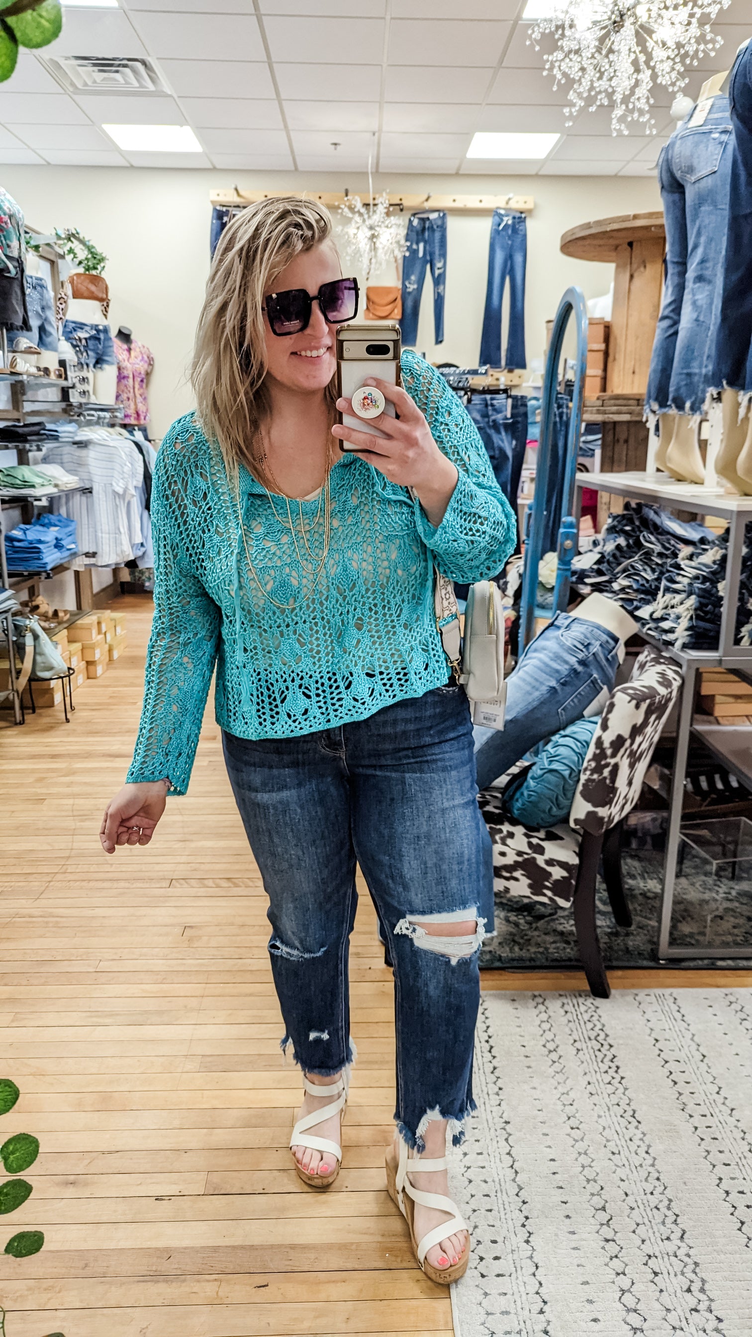 Turquoise Dream Crochet Top