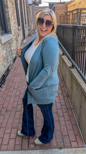 Teal Lightweight Knit Cardigan