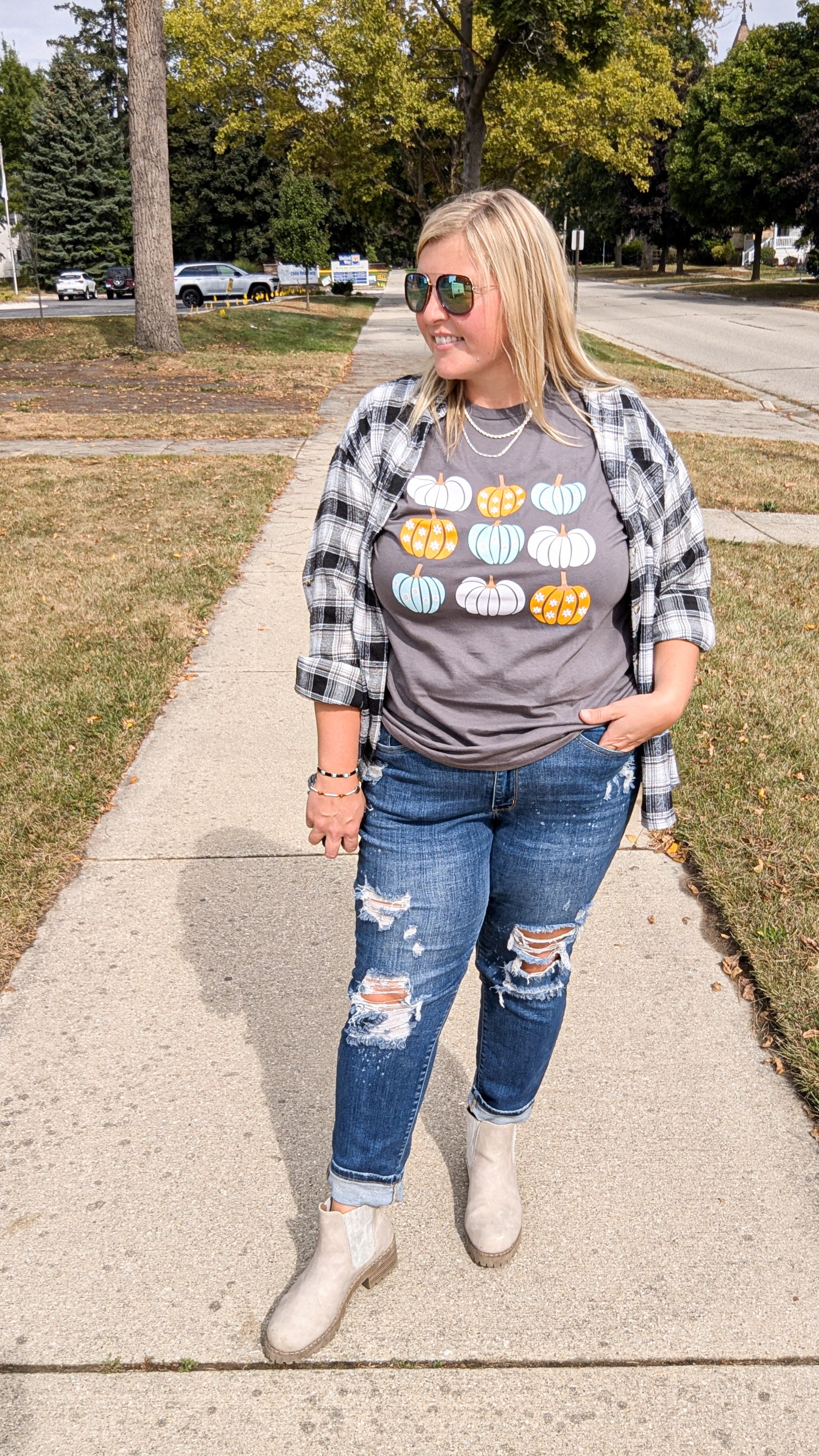 Pastel Pumpkins Graphic Tee