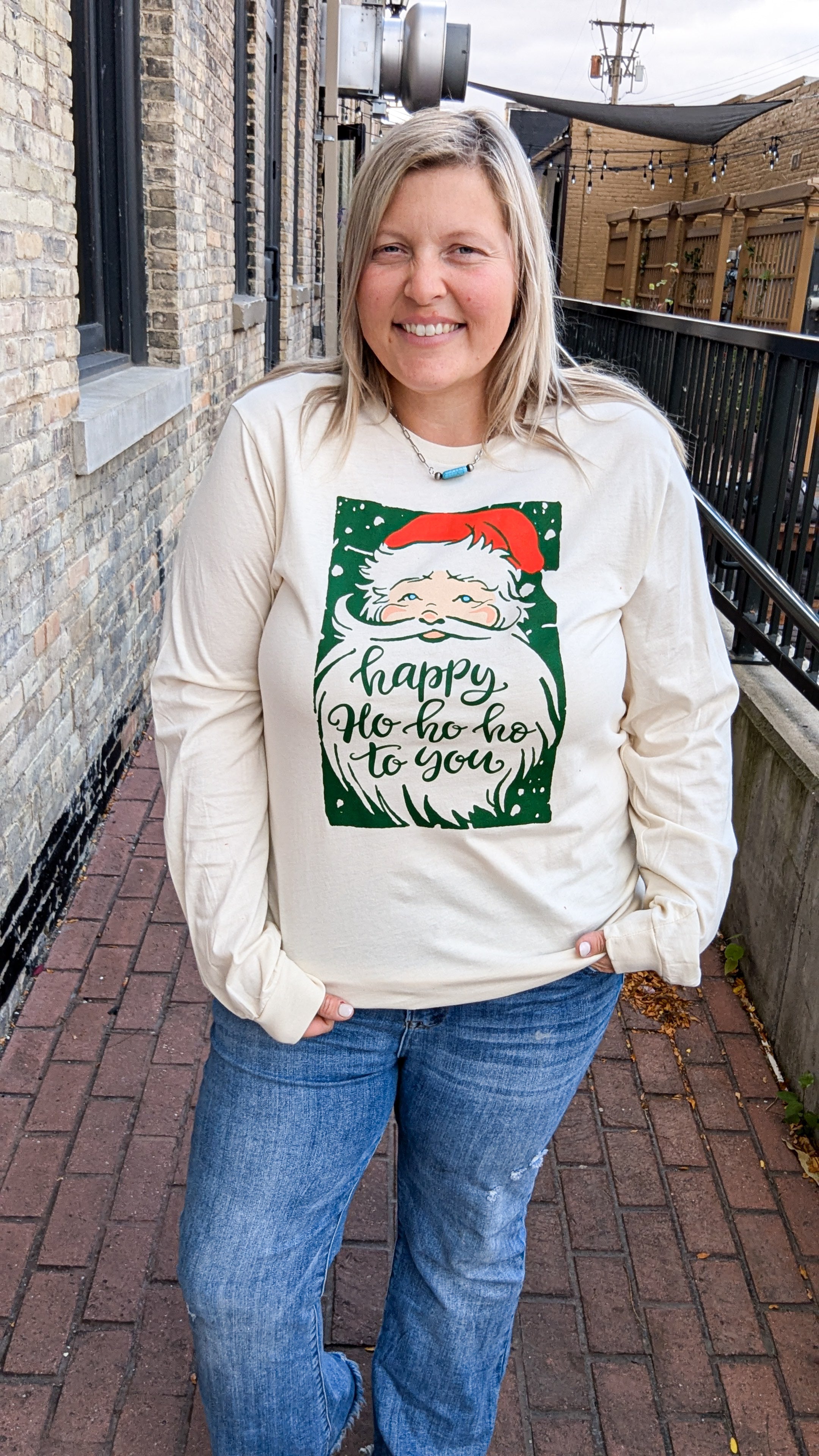 Happy HO HO HO LS Tee