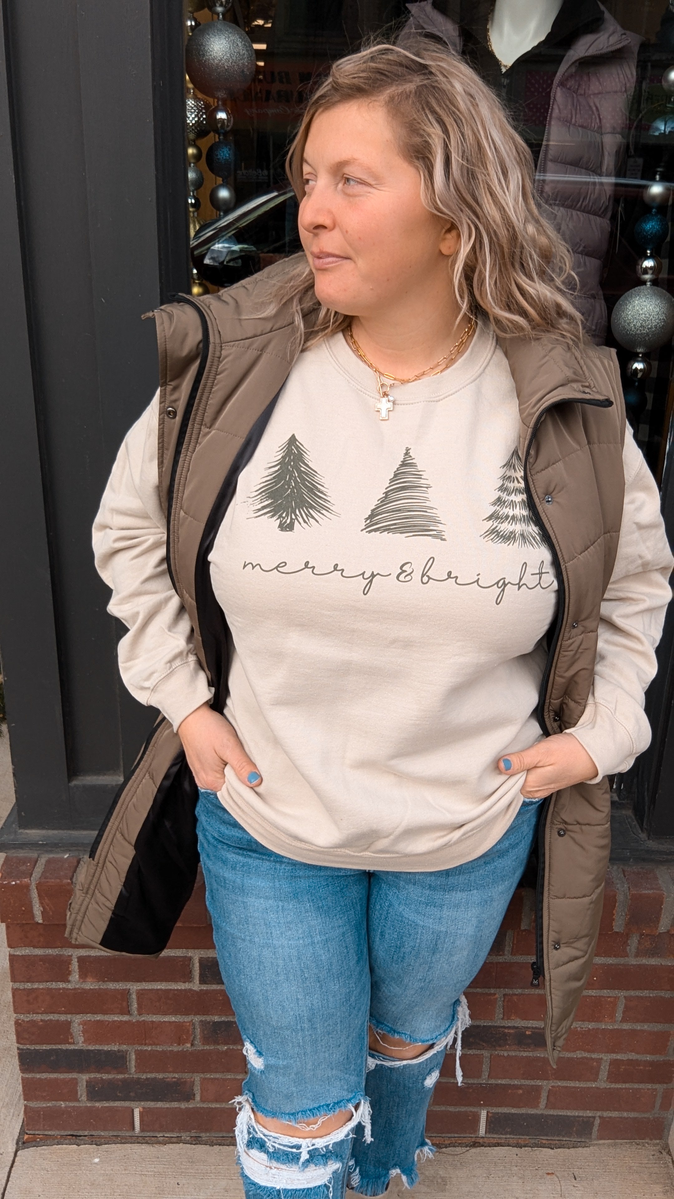 Neutral Christmas Sweatshirt