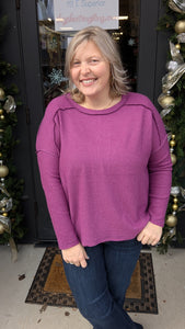 Light Plum - Soft Ribbed Top