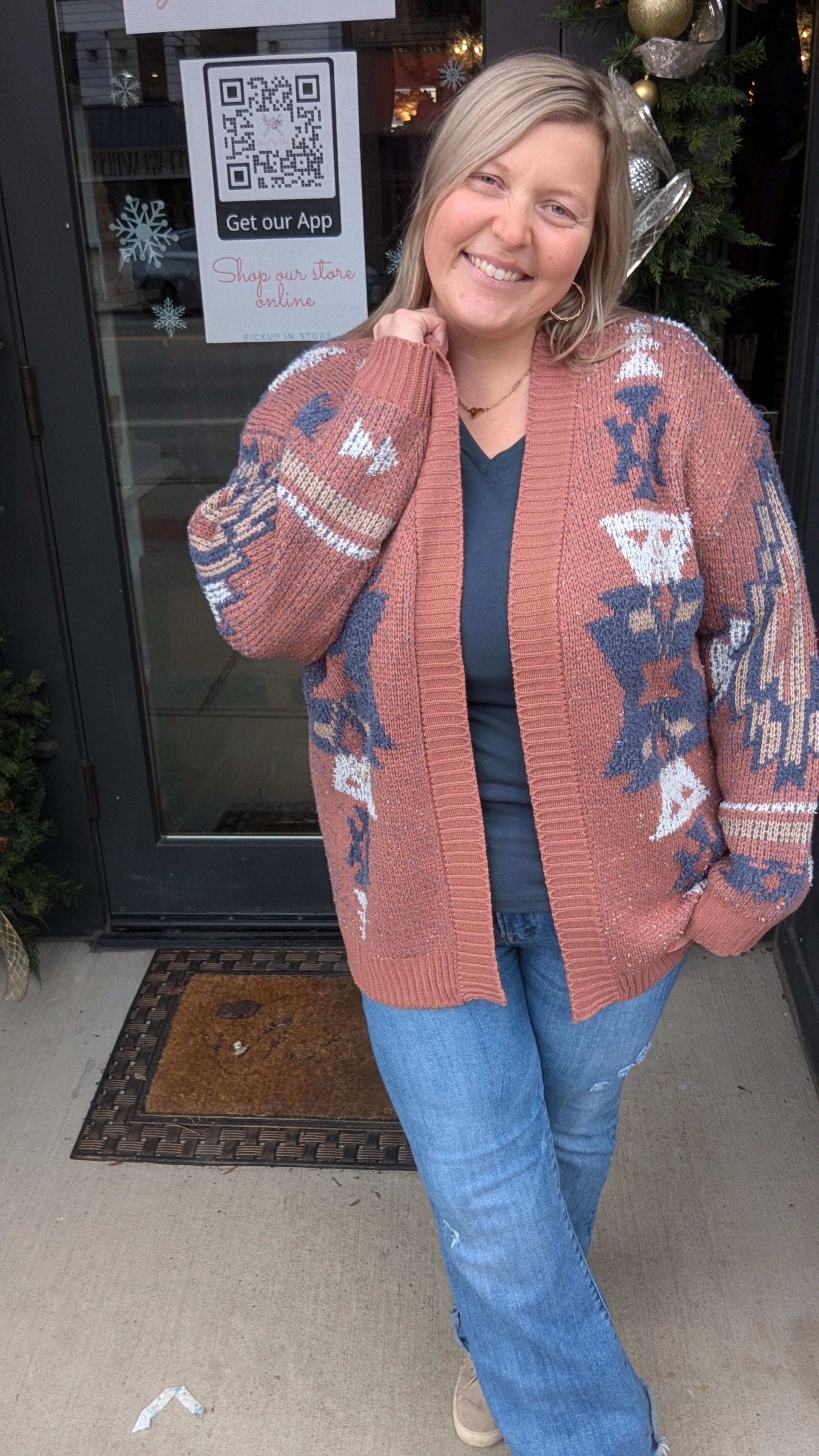 Aztec Sweater Cardigan