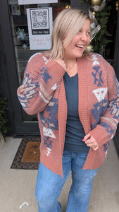 Aztec Sweater Cardigan