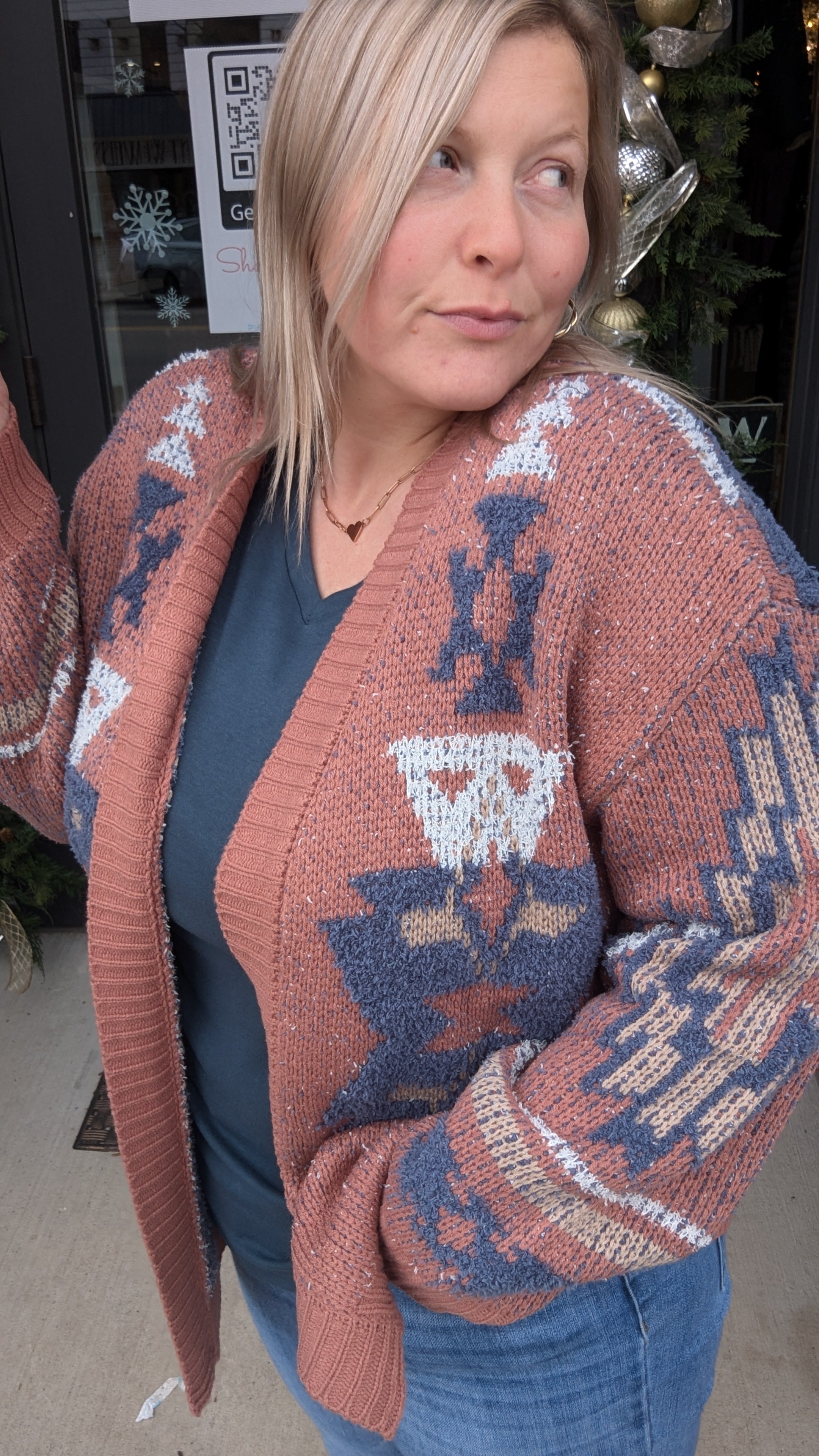 Aztec Sweater Cardigan