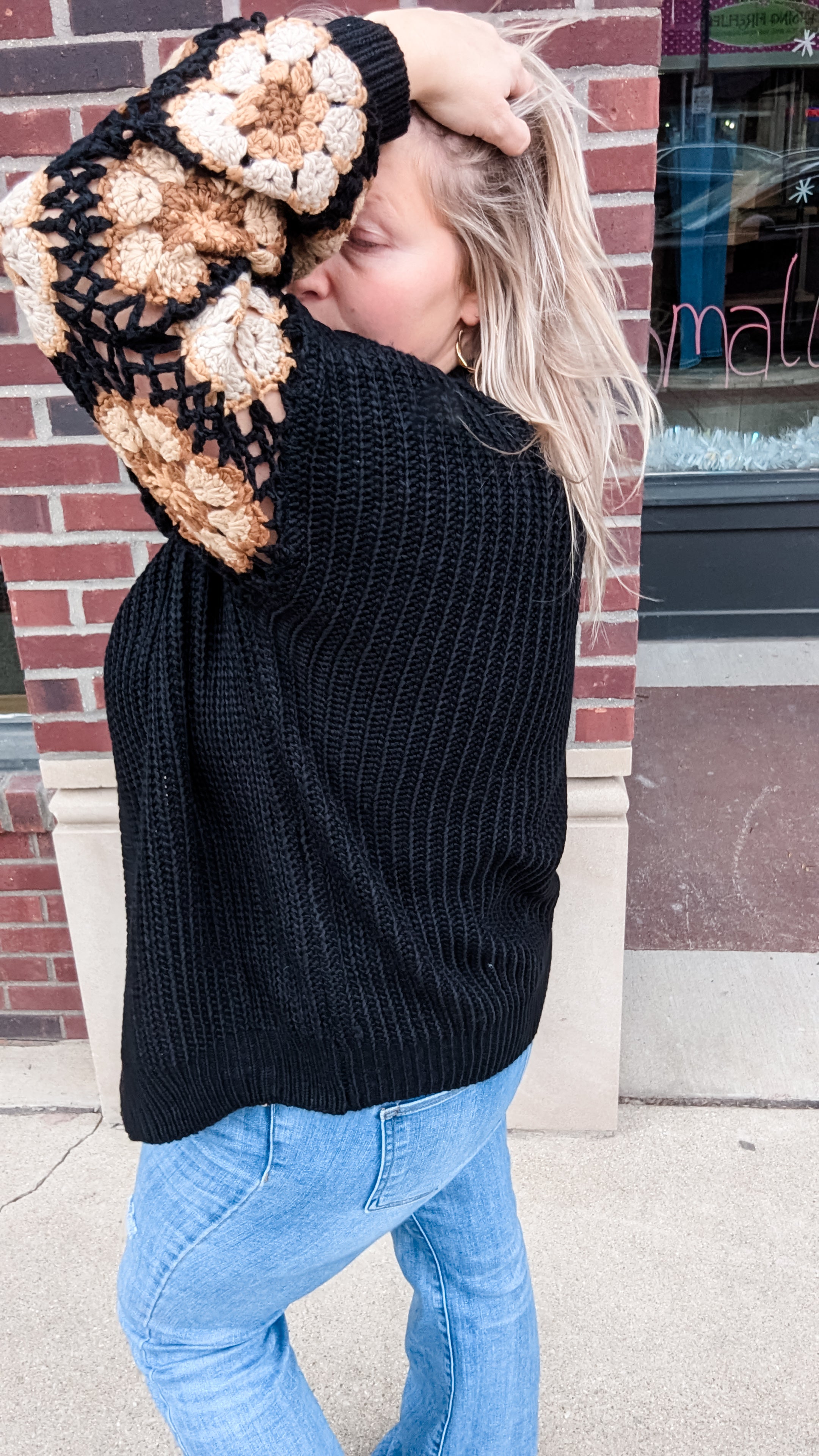 Cutesy Crochet Sleeve Cardigan