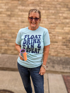 Flash Friday Pre-order Float Tan Drink Repeat Tee