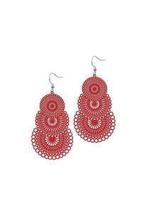 Spring Has Sprung Earring - Ruby Red