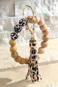 Wooden Bead Key Bangle