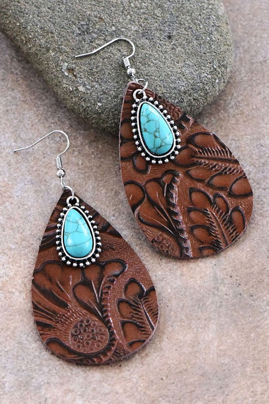 Wild West Leather Earring