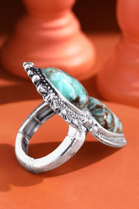 Double Stone Turquoise Ring