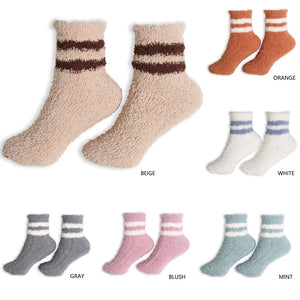 Stripe Comfy Luxe Plush Socks