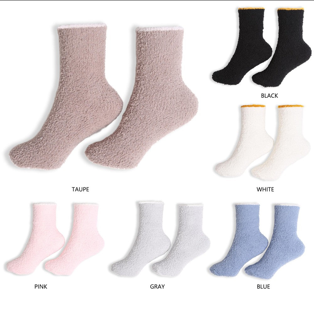 Solids Comfy Luxe Plush Socks