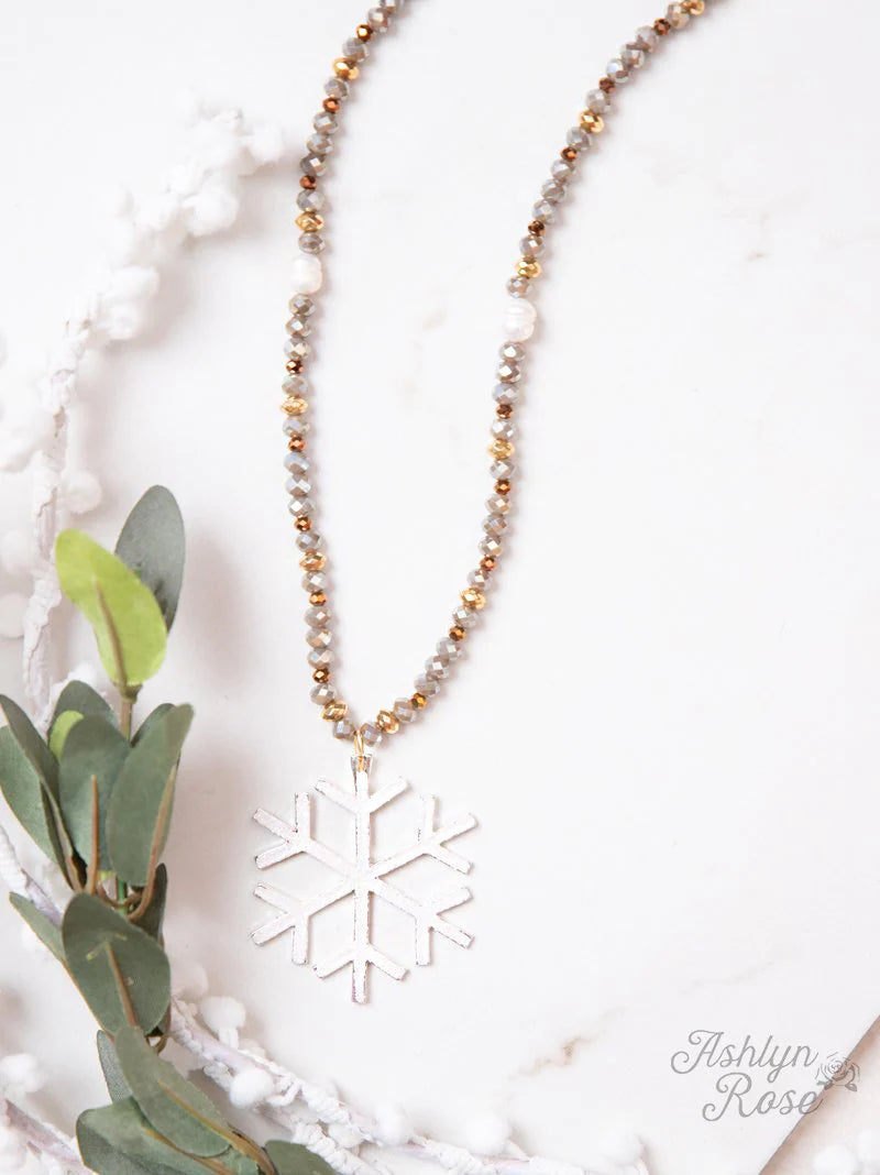 Gleaming in the Snow Necklace