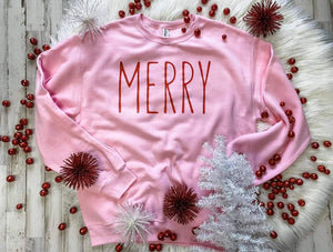 Pink Merry Crew Sweatshirt