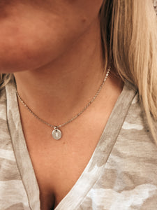 Hammered Initial Necklace