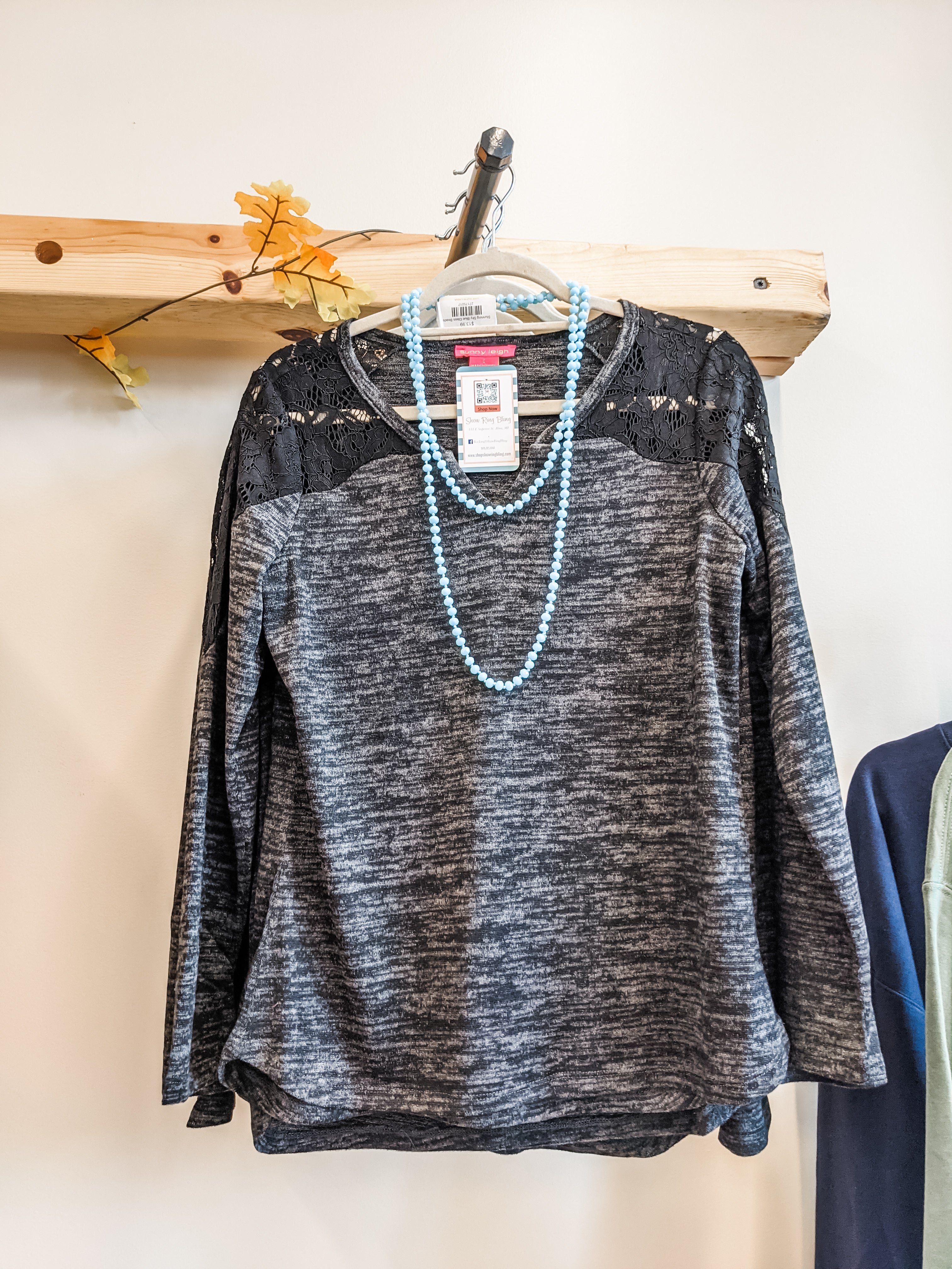 Charcoal Fall in Love with the details Top