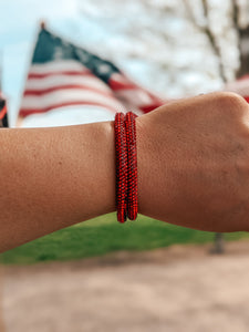 Glitzy Red Bracelet