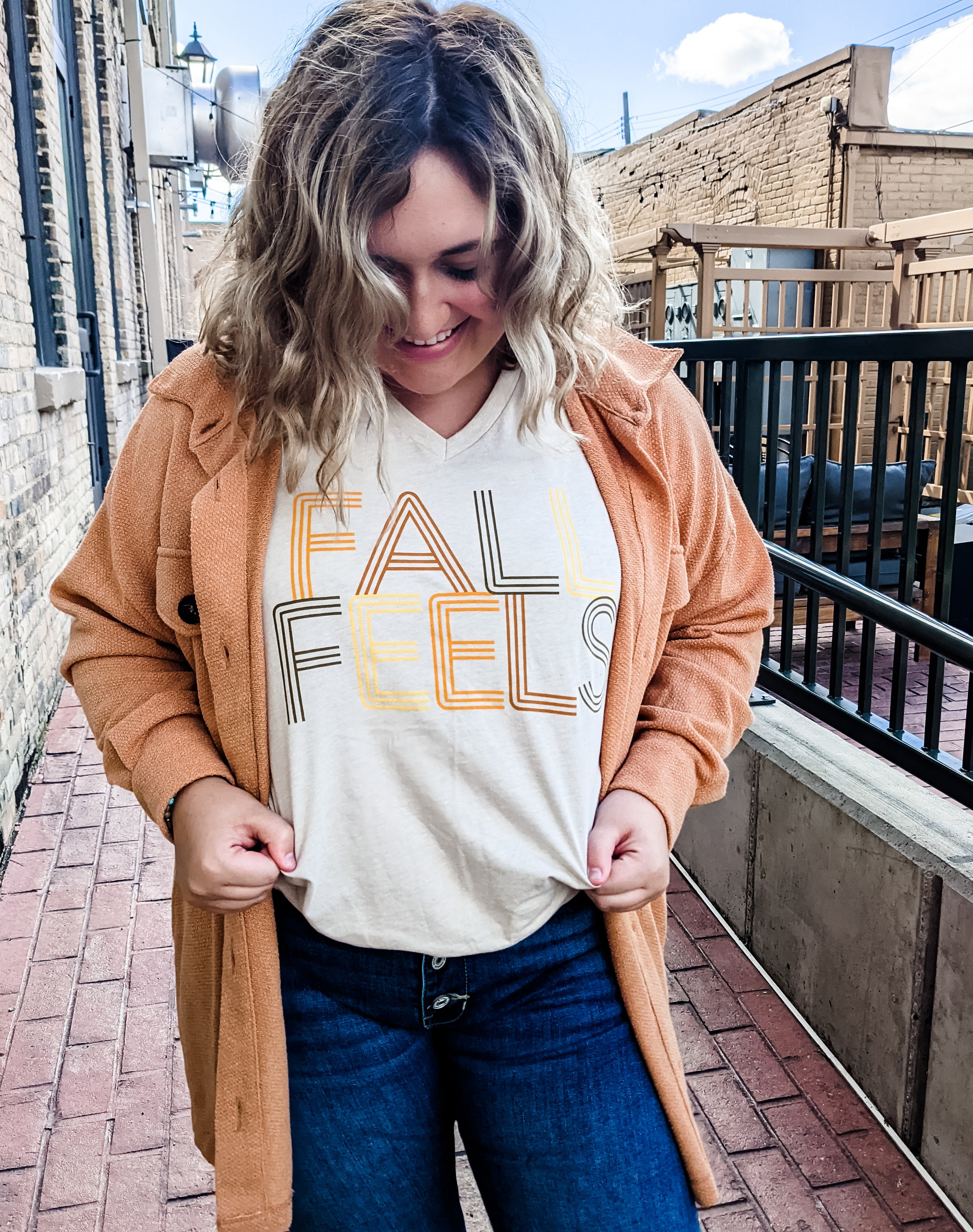 Fall Feels V-neck Tee