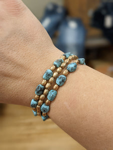 Turq Stone Bracelet Stack