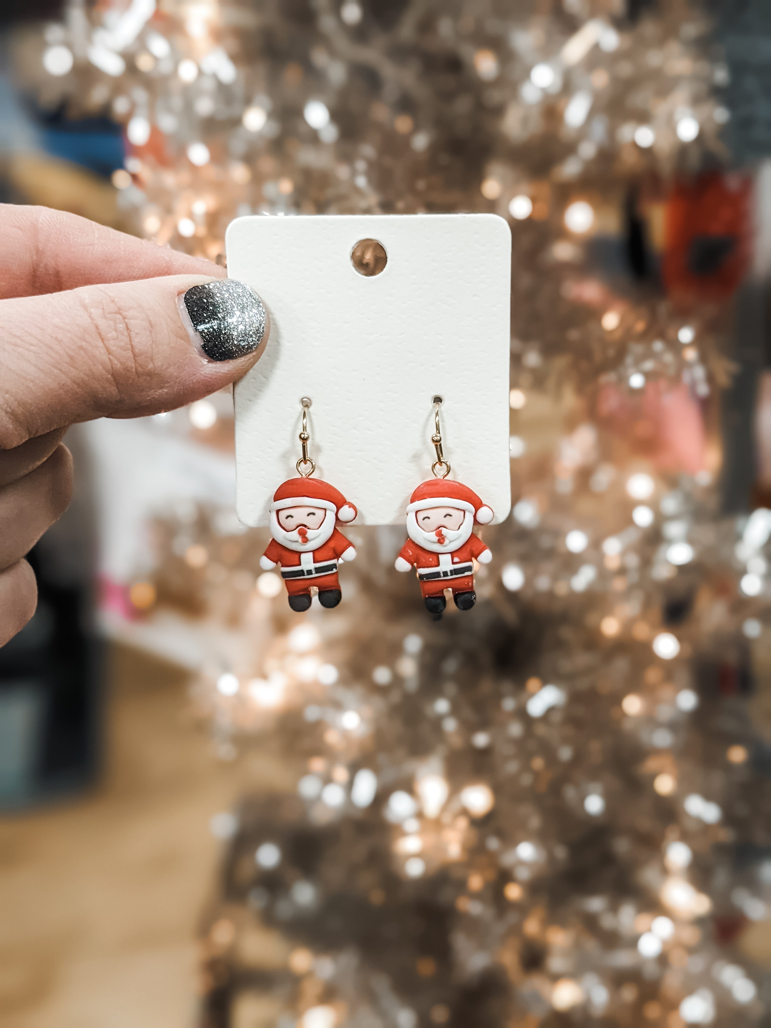 Jolly Santa Earring