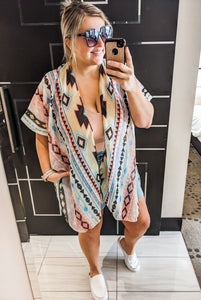 PRE ORDER Aztec Printed Kimono