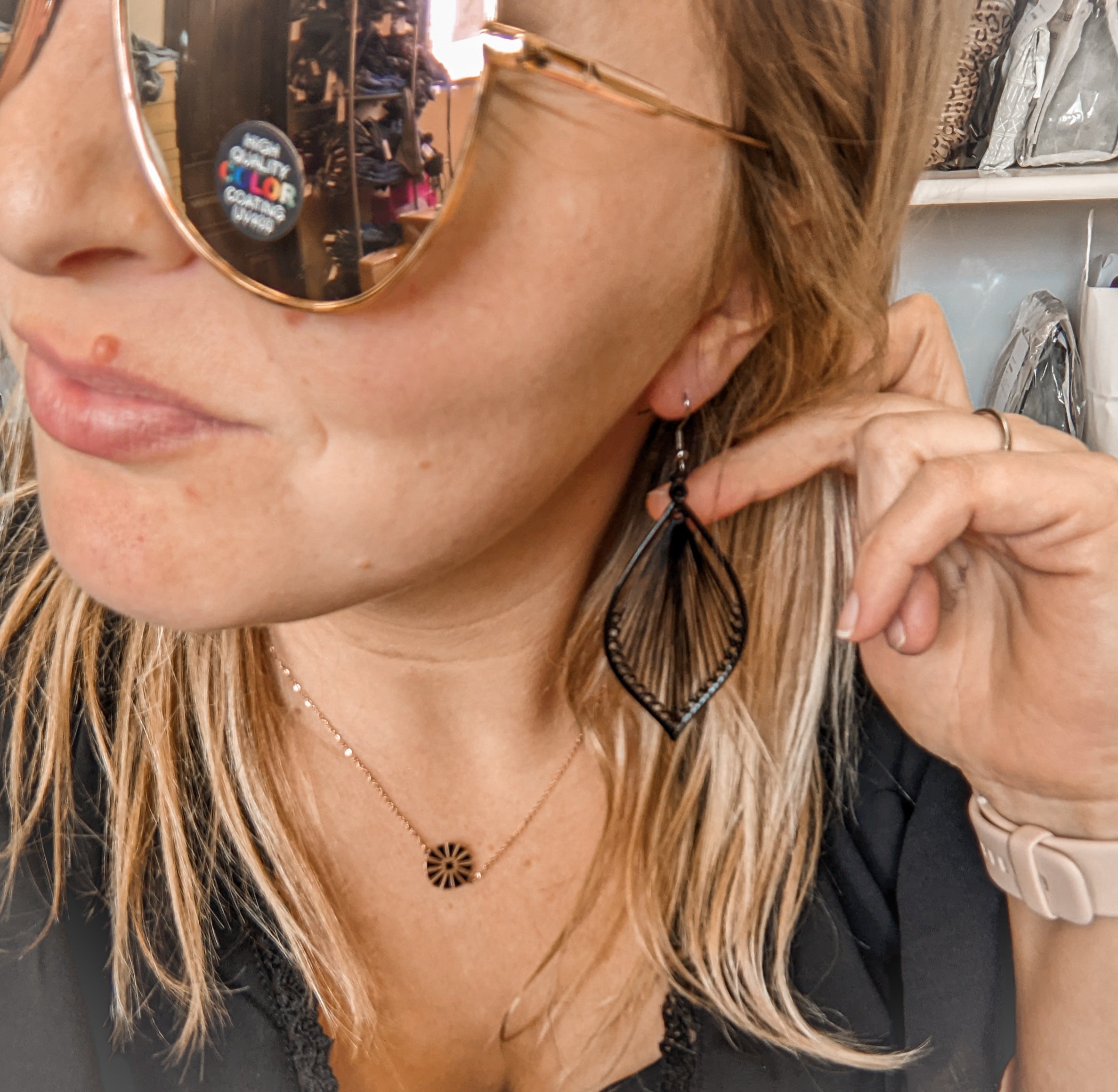 Rose Gold Aviator Sunglasses