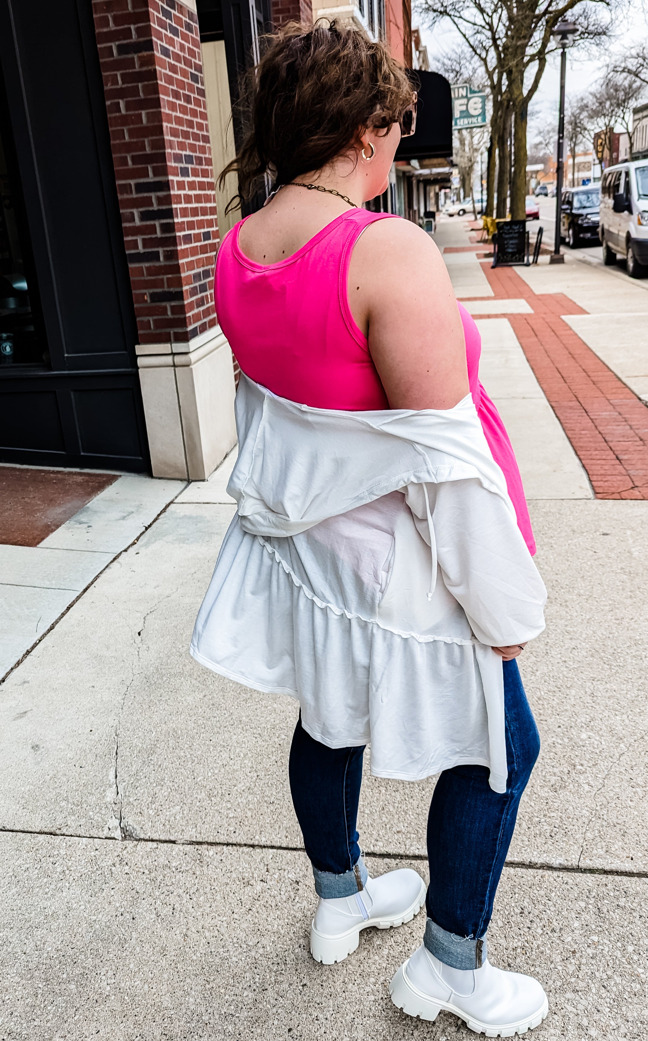 Carefree Babydoll Tank - Fuchsia