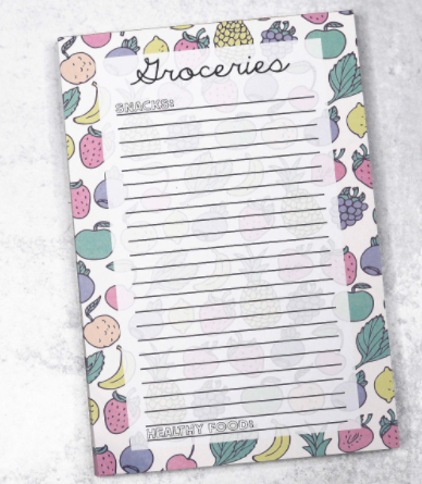 Groceries:Snacks Notepad