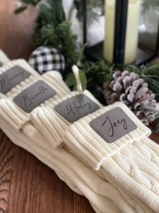 Custom Cable Knit Stockings