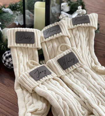 Custom Cable Knit Stockings