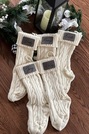 Custom Cable Knit Stockings